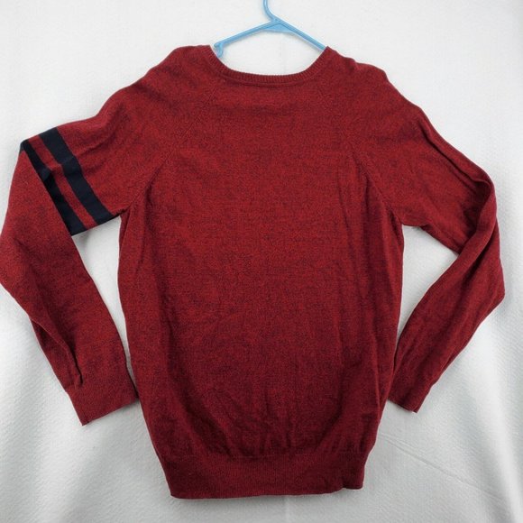 AMERICAN EAGLE Sweater Men's Long Sleeve Crew Neck Tight Knit Pullover Red Large - Picture 8 of 12